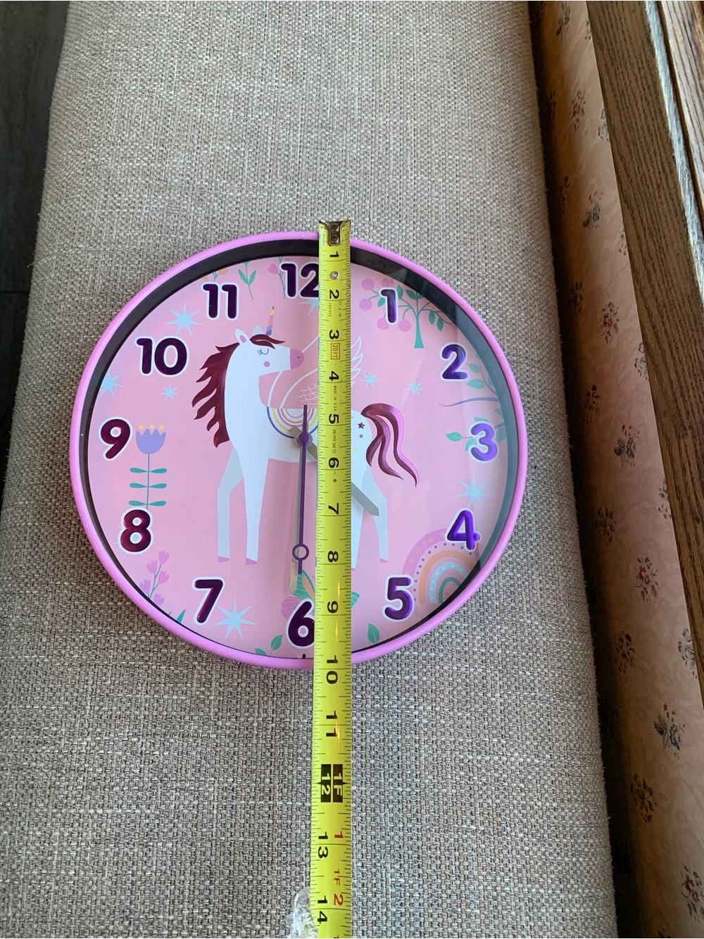 Source Unknown Pink Unicorn Wall Clock